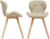 Esszimmerstuhl Älmhult 4-er Set 78x47x52 cm Kunstleder Beige [en. casa] Bild 5