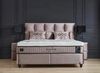 abc bedding Boxspringbett PHANTOM Voll-orthopädisches Komfortbett mit Samt in Beige (inkl. Matratze & Topper), Funktionsbett mit Bettkasten, inkl. Bettbank & 2 Nachttischen Bild 5
