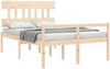 vidaXL Seniorenbett mit Kopfteil 140x190 cm Massivholz 3195396 Bild 4