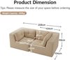 Ecksofa mit Sitztiefe 74 cm – modulares Sofa aus Cord in Beige Bild 4