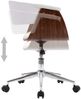 vidaXL Drehbarer Bürostuhl Weiß Bugholz und Kunstleder, Drehbar [3054831] Bild 4