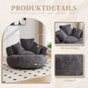 BlingBin Sitzsack Cordstoff-Sofa, Lazy Sofa (Sofa, 1 St, 108 x 108 x 52 cm), Mit drei Kissen, für Erwachsene und Kinder gleichermaßen geeignet Bild 3