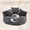BlingBin Sitzsack Cordstoff-Sofa, Lazy Sofa (Sofa, 1 St, 108 x 108 x 52 cm), Mit drei Kissen, für Erwachsene und Kinder gleichermaßen geeignet Bild 4