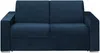 Vente-unique - CALITO Sofa SamtStoff Blau - B 223 cm94 cm x H 97 cm x L 174 cm Bild 2