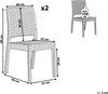 Gartenstuhl 2er Set FOSSANO Kunststoff Graphitgrau Bild 2