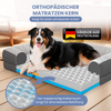 ELONEO orthopädisches Hundebett Grosse Hunde - 122 x 89 x 20 cm, Hundekorb mit Memory Foam, Hundematte wasserdicht und waschbar, Hundekissen, Hundematratze mit weicher Polsterung, grau Bild 2