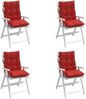 vidaXL Niedriglehner-Auflagen 4 Stk. Rot Oxford-Gewebe 377690 Bild 4