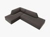 Micadoni Ecksofa Ruby 4-Sitzer Links Samt Salvador Dunkelgrau Bild 3
