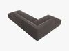 Micadoni Ecksofa Ruby 4-Sitzer Links Samt Salvador Dunkelgrau Bild 4