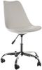 DRW Drehstuhl mit Rollen und Gasfeder aus Metall und PP/PU in Weiß und Chrom 48 x 59 x 80/88 cm Bild 1