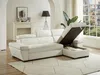 Ecksofa Leder mit Schlaffunktion JONOVA - Weiß - Ecke Rechts Bild 4
