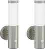 vidaXL Außenwandleuchte 2 pcs Silber 15 x 7,5 x 33 cm 4005954 Bild 2
