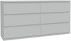Forte EDMORE Kommode 150 160, moderne Kommode mit 6 Schubladen, Holzwerkstoff, Secret Grey, 153,9 cm breit x 79,8 cm hoch x 42,2 cm tief Bild 3