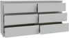 Forte EDMORE Kommode 150 160, moderne Kommode mit 6 Schubladen, Holzwerkstoff, Secret Grey, 153,9 cm breit x 79,8 cm hoch x 42,2 cm tief Bild 5
