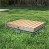 Outsunny Gartendusche mit einstellbar Fußrad, bis 4 m Fontänenhöhe (Aussendusche, 1 St, Bodendusche aus Aluminium), Holzoptik rutschfeste Wetterfest Outdoor Campingdusche für Pool Sauna Bild 3