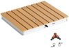 Outsunny Gartendusche mit einstellbar Fußrad, bis 4 m Fontänenhöhe (Aussendusche, 1 St, Bodendusche aus Aluminium), Holzoptik rutschfeste Wetterfest Outdoor Campingdusche für Pool Sauna Bild 2