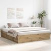 vidaXL Bettgestell ohne Matratze Artisan-Eiche 200x200cm Holzwerkstoff 3328870 Bild 2