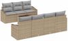 vidaXL Sofa Set mit Kissen 8 pcs Beige und Hellgrau Poly Rattan 3346630 Bild 2