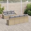 vidaXL Sofa Set mit Kissen 8 pcs Beige und Hellgrau Poly Rattan 3346630 Bild 3