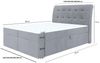 Boxspringbett Schlafzimmerbett DASIO 140x200cm Stoff Apricot inkl. Bettkasten Bild 5