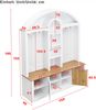 Merax Kleiderschrank Eingangsbereichsschrank mit Schuhregal, Ablagen und Haken, Garderobenschrank, Weiß Bild 4