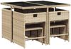 vidaXL 9-tlg. Garten-Essgruppe mit Kissen Beigemischung Poly Rattan 3211140 Bild 3