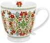 DUO ETNO Jumbobecher 480 ml HUNGARIAN mit Fuß, New Bone China Porzellan Bild 2
