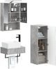 vidaXL Badezimmerschrank-Set 4 pcs Betongrau 50 x 14,5 x 70 cm 3407394 Bild 2