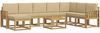 vidaXL Outdoor-Sofagarnitur mit Kissen 9 pcs Weiß und Beige 3388082 Bild 2