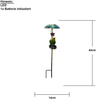 Solar-Dekoration ,Salona', Blatt- und Blumendesign, Lichtsensor, bunt, 44cm Bild 3