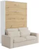 Vente-unique - RAPILI Bett Holz, Platte BeigeWeiß - B 133 cm239,2 cm x H 225,2 cm x L 200 cm Bild 4