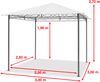 Toolport Gartenpavillon wasserdicht 180g m² Dachplane, Stahlrahmen / Polyester creme, 3x3 m Bild 4