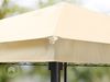 Toolport Gartenpavillon wasserdicht 180g m² Dachplane, Stahlrahmen / Polyester creme, 3x3 m Bild 4