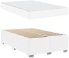 vidaXL Bettrahmen mit Matratze Weiß 120 x 200 cm Stoff 3399235 Bild 4