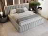 GRAINGOLD Bliss Polsterbett 120x200, Doppelbett, Bett mit Kopfteil, Bettkasten, Velour-Stoff, Hellgrau Bild 3