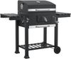 casa.pro 'Arnad' Grillwagen mit höhenverstellbaren Holzkohlebehälter, Stahl schwarz, 105 x 135 x 47,5 cm Bild 5