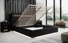 Designer Polsterbett Infinity inkl. RGB, USB und Stauraum 180x200 Schwarz H2 (bis 70kg) Bild 4