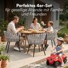 STEELSØN 'Tarian' Gartenstuhl im Rope Design, 4er-Set, hellgrau, Loungesessel bis 120 kg belastbar, inkl. Sitzkissen, wetterfest & höhenverstellbar Bild 4
