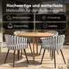 STEELSØN 'Tarian' Gartenstuhl im Rope Design, 4er-Set, hellgrau, Loungesessel bis 120 kg belastbar, inkl. Sitzkissen, wetterfest & höhenverstellbar Bild 5