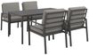 KONIFERA Garten-Essgruppe »New Jersey«, (Set, 13-tlg, 4 Sessel, Tisch 80x160x71 cm, inkl. Auflagen), Aluminium Bild 3
