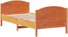 vidaXL Massivholzbett ohne Matratze Wachsbraun 100x200 Kiefernholz 842565 Bild 3