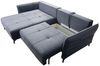 Ecksofa Schlafsofa Sofa VICTORIA Stoff Element Hellbeige Ottomane Links Bild 3