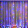 Montegoni LED-Lichterkette 3x3m 300 LED Lichtervorhang Lichternetz Lichterkette mit Fernbedienung, Wasserfeste LED Lichterkette mit 8 Modi und Fernbedienung Bild 2