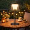 2er Set LED Tischleuchte, Innen Außen, Akku, Touchdimmer, H 34 cm Bild 2