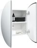 vidaXL Badezimmerschrank mit Rundem Spiegel & LED Weiß 40x40x17,5 cm 345579 Bild 5