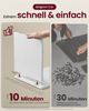 VASAGLE Nachttisch, Snapsemble – superschnelle Montage, 3 Ebenen, offen, weiß Bild 3