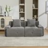 YakoHome Modulsofa Grau 190x89x75 cm – voll gepolstert, montiert geliefert, hochwertige Polsterung, sofort nutzbar Bild 2