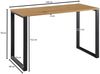 Schreibtisch Eiche-Dekor / Schwarz 120 x 60 x 76 cm Design Computertisch, Homeoffice Bürotisch Klein Hell, Laptoptisch Arbeitszimmer mit Metallbeine Bild 4