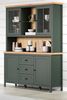 Furn. Design Buffet Stanton (Buffetschrank in Landhaus grün mit Eiche, 146 x 198 cm) inklusive Beleuchtung Bild 5