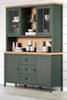 Furn. Design Buffet Stanton (Buffetschrank in Landhaus grün mit Eiche, 146 x 198 cm) inklusive Beleuchtung Bild 4